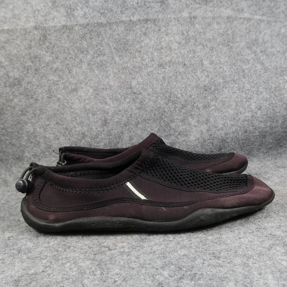 Water Shoes Mens 8 Slip On Casual Outdoor Beach Swim Black Mesh Active Surf